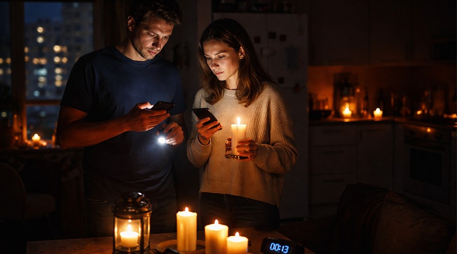 Foto ter illustratie van stroomuitval in een bedrijf. Foto; SIEV Dagblad.